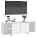 vidaXL TV skrinka biela 130x35x50 cm drevotrieska