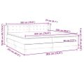 vidaXL Posteľný rám boxsping s matracmi ružová 200x220 cm zamat