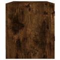 vidaXL TV skrinka so sklenenými dvierkami dymový dub 102x37x42 cm