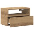 vidaXL Nástenný nočný stolík dub artisan 45x26x28,5 cm