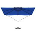 vidaXL Slnečník 351 x 250 x 260 cm Polyester a hliník Azurblue