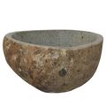 vidaXL Baňa z riečneho kameňa Svetlosivá (30-37) x (25-30) x 12 cm