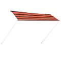 vidaXL Zaťahovacia markíza 300x150 cm oranžová a hnedá