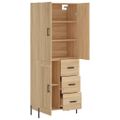 vidaXL Vysoká skrinka dub sonoma 69,5x34x180 cm spracované drevo