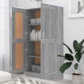 vidaXL Knižnica sivý dub sonoma 82,5x30,5x150 cm spracované drevo