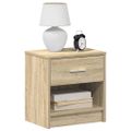 vidaXL Nočné stolíky 2 ks s zásuvkou dub sonoma 39x28x41 cm