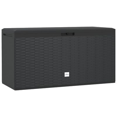vidaXL Záhradný úložný box antracitový 114x47x60 cm