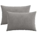 vidaXL Poťah na podložku 2 pcs HEERLEN Svetlosivá 50 x 75 cm manšestr