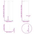 vidaXL Nohy barového stola v tvare T, 2 ks, biele, 50x35x(100-101) cm, oceľové