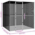 vidaXL Klietka pre vtákov Antracit 209 x 202 x 214 cm Pozinkovaná oceľ