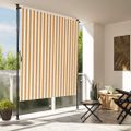 vidaXL Vonkajšia roleta oranžovo-biela 150x270 cm látka a oceľ