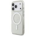 Guess IML Glitter Pearl Strap MagSafe puzdro pre iPhone 17 Pro Max transparentné