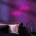 Neónové LED svetlo LOVE ružový Bat + USB FLNE05 Forever Light