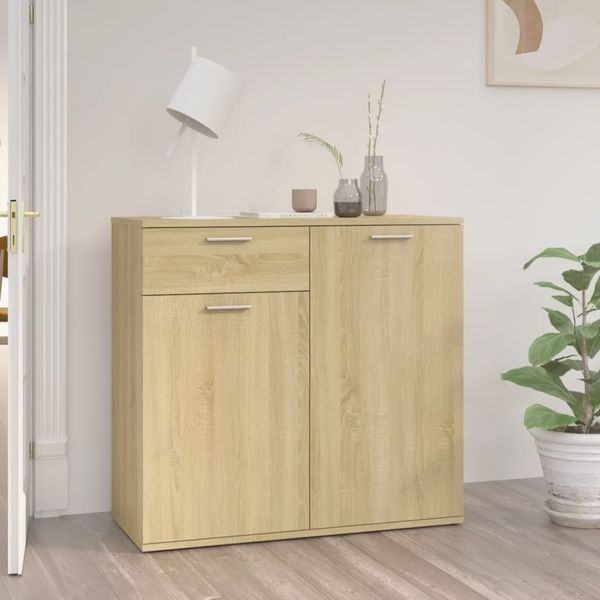 vidaXL Komoda, dub sonoma 80x36x75 cm, kompozitné drevo
