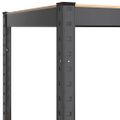 vidaXL 4-vrstvové police 2 ks antracitové oceľ a spracované drevo