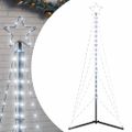 vidaXL LED vianočný stromček 363 LED studená biela 182 cm
