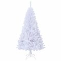 vidaXL Umelý vianočný stromček Biela 150 cm PVC a oceľ