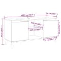 vidaXL TV stolík nohy z dreva hnedý dub 103,5x35x50 cm