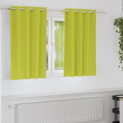 vidaXL Záclony na zatemnenie s krúžkami 2 ks Zelená 140 x 140 cm