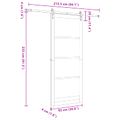 vidaXL Posuvné dvere ORKDAL 93 x 232 cm Biela