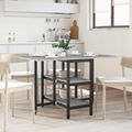 vidaXL Jedálenský stôl 122 x 80 x 76,5 cm Kompozitné drevo Sivý Sonoma