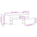 vidaXL TV skrinka "VISNES" Dub sonoma 100x40x38 cm Konštrukčné drevo