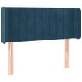 vidaXL Čelo postele so záhybmi tmavomodrá 103x16x78/88 cm zamat
