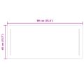 vidaXL Zrkadlo do kúpeľne s LED Priehľadná 90 x 40 cm tvrdené sklo