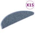 vidaXL Samolepiace nášľapy na schody vzhľad sisalu 15 ks 56x17x3 modré