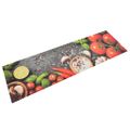 vidaXL Kuchynský koberec umývateľný zelenina 45x150 cm zamat