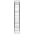 vidaXL Oblúkový gabionový kôš 8 ks 200x50x200/220cm pozinkované železo