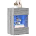 vidaXL Nástenné skrinky s LED osvetlením pre TV 2ks sivé sonoma 40x30x60,5cm