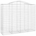 vidaXL Oblúkový gabionový kôš 200x50x160/180 cm pozinkované železo