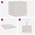 vidaXL skladacie úložné boxy 10ks Krémovo 32x32x32 cm Netkaná textília