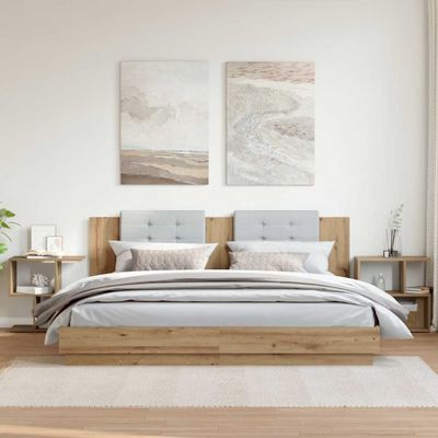 vidaXL Nočné skrinky 2 ks Dub Artisan 50x30x51,5 cm Drevo