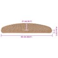 vidaXL Schodové rohože 15 ks 65x21x4 cm svetlohnedé polkruhové veľké