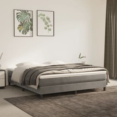 vidaXL Matrac s taštičkovými pružinami stredná tvrdosť svetlosivý 193x203x20cm veľkosť King