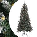 vidaXL Umelý vianočný stromček Zelená 240 cm PVC, plast a oceľ