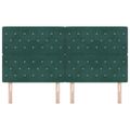 vidaXL LED hlavová doska s LED pásikmi Tmavozelená 180 cm Zamat