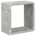 vidaXL Nástenné police 6 ks betónovo-sivé 26x15x26 cm