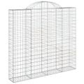 vidaXL Oblúkové gabiónové koše 6ks 200x30x180/200cm pozinkované železo
