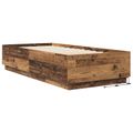 vidaXL Posteľový rám s LED Staré drevo 80 x 200 cm Kompozitné drevo