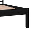 vidaXL Posteľný rám borovicový masív 75x190 cm čierne malé jednolôžko