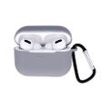 Puzdro pre Airpods Pro sivé s háčikom