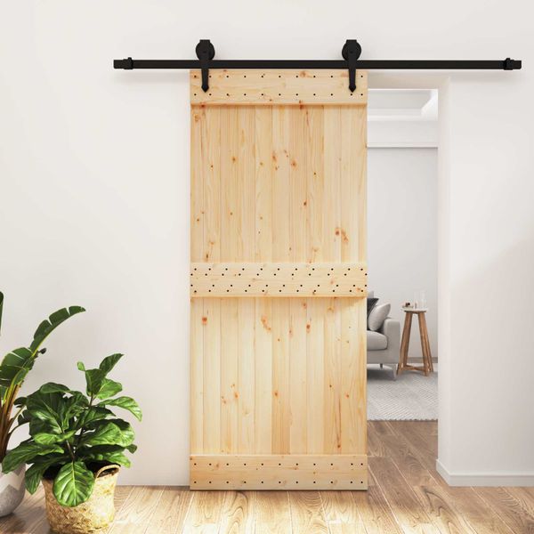 vidaXL Posuvné dvere Prírodná a čierna 90 x 210 cm