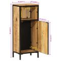 vidaXL Kúpeľňová skrinka 40x27x90 cm masívny mangovník a železo