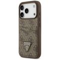 Puzdro Guess 4G Double Card Triangle pre iPhone 17 Pro, hnedá
