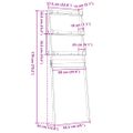 vidaXL Toaletný stojan medovohnedý 63,5x32x179 cm masívna borovica
