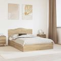 vidaXL Úložná posteľ Sonoma dub 140 x 190 cm Kompozitné drevo