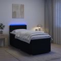 vidaXL Posteľ boxspring s matracom Čierna 100 x 200 cm Látka